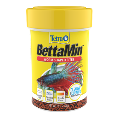 Photo of Tetra-Tetra Bettamin Betta Worm Shaped Bites for Fish-0.98 oz-from Pet Wish Pros