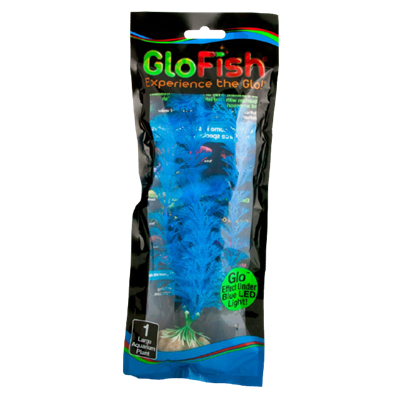 Photo of Tetra-Tetra Glofish Fluorescent Plants for Aquarium-Blue-Large-from Pet Wish Pros