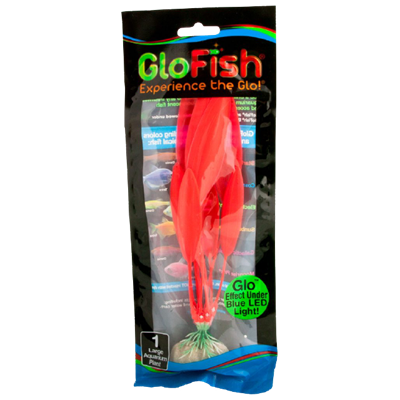 Photo of Tetra-Tetra Glofish Fluorescent Plants for Aquarium-Orange-Large-from Pet Wish Pros