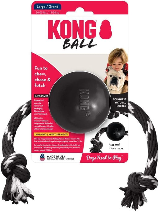 Photo of The Kong Company-KONG Ball with Rope Dog Toy-Large-from Pet Wish Pros