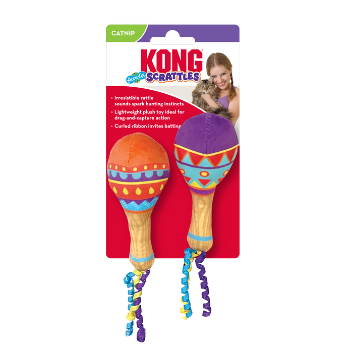 Photo of The Kong Company-Kong Scrattles Acoustix-2 count-from Pet Wish Pros