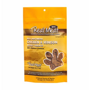 Photo of The Real Meat Company-Real Meat Jerky Bitz Dog Treats-Chicken & Venison-4 oz-from Pet Wish Pros