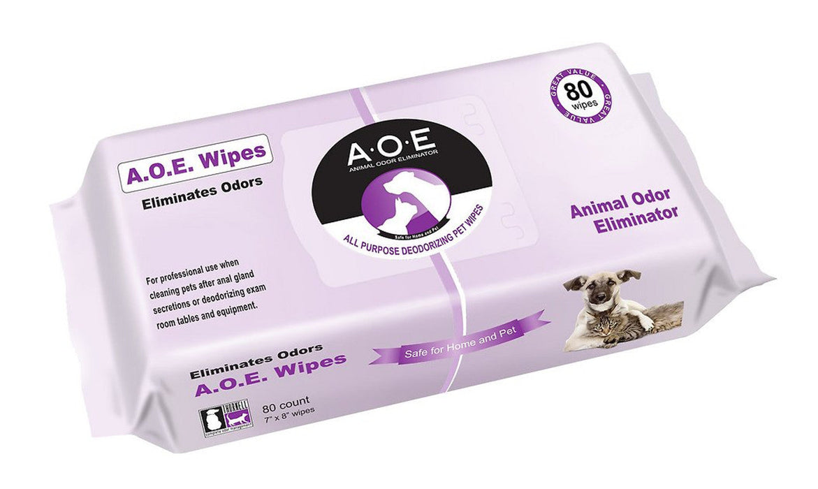 Photo of Thornell-A.O.E. Animal Odor Eliminator Pet Deodorizing Wipes-80 count-from Pet Wish Pros