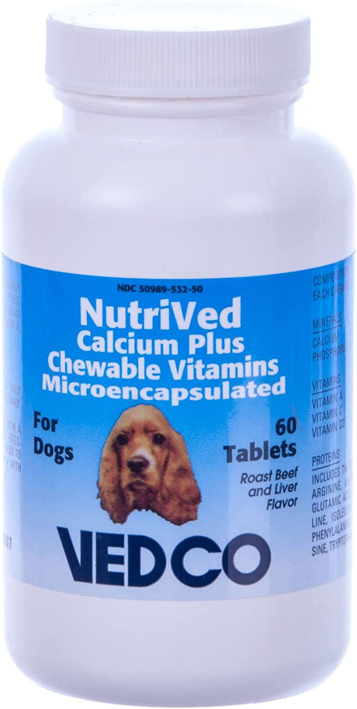 Photo of Vedco-NutriVed Calcium Plus Chewable Tablets For Dogs-60 count-from Pet Wish Pros