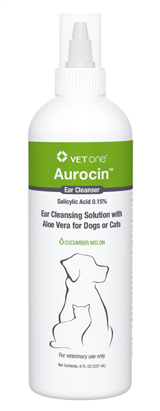 Photo of VetOne-Aurocin Ear Cleanser with Aloe-Cucumber Melon Scent-8 oz-from Pet Wish Pros