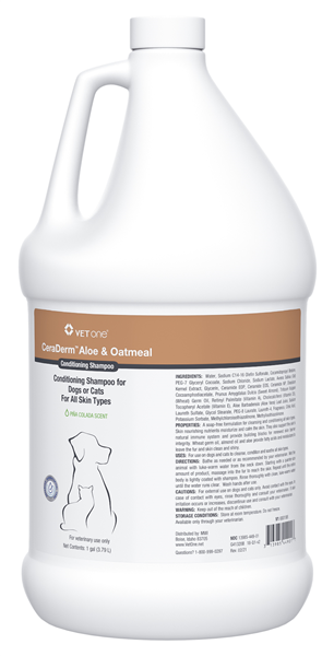 Photo of VetOne-CeraDerm Aloe & Oatmeal Conditioning Shampoo-1 Gallon-from Pet Wish Pros