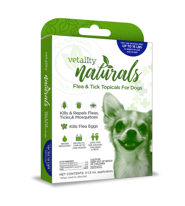 Photo of Vetality-Vetality Naturals Flea & Tick Topicals for Dogs-1 - 15 lb-3 count-from Pet Wish Pros