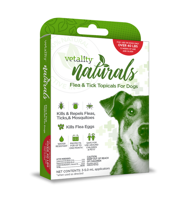 Photo of Vetality-Vetality Naturals Flea & Tick Topicals for Dogs-40+ lb-3 count-from Pet Wish Pros