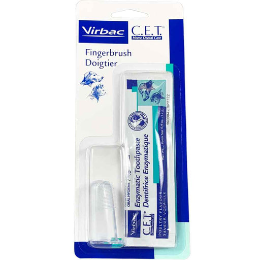 Photo of Virbac-C.E.T. Fingerbrush with Toothpaste-Pack of 1-from Pet Wish Pros