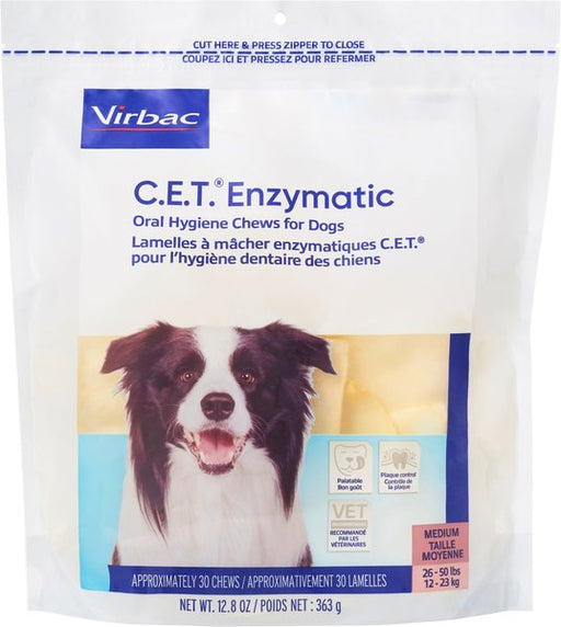 Photo of Virbac-C.E.T. Oral Hygiene Chews for Dogs-Medium-30 count-from Pet Wish Pros