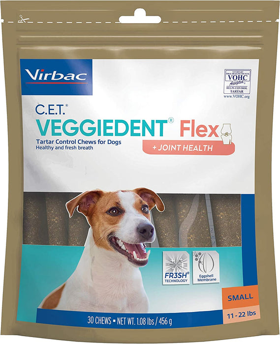 Photo of Virbac-C.E.T. VeggieDent Flex Tartar Control Chews for Dogs-Small-30 count-from Pet Wish Pros