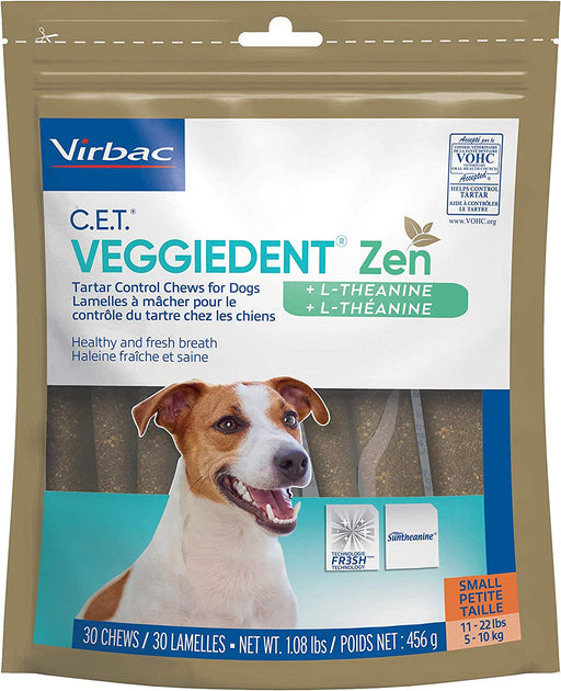 Photo of Virbac-C.E.T. VeggieDent Zen Tartar Control Chews for Dogs-Small-30 count-from Pet Wish Pros