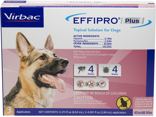 Photo of Virbac-Effipro Plus Topical Solution for Dogs-45 - 88 lb-3 count-from Pet Wish Pros