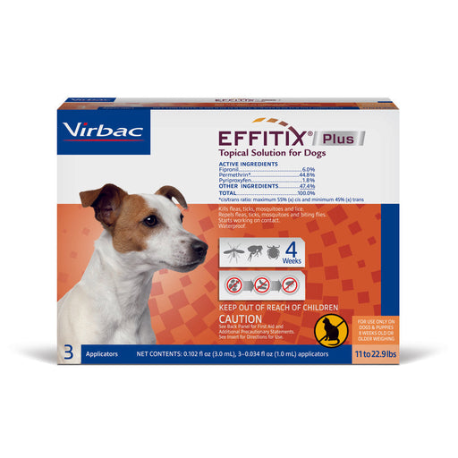 Photo of Virbac-Effitix Plus Topical Solution for Dogs-11 - 23 lb-3 count-from Pet Wish Pros