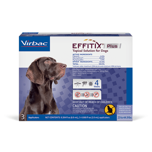 Photo of Virbac-Effitix Plus Topical Solution for Dogs-23 - 44.9 lb-3 count-from Pet Wish Pros