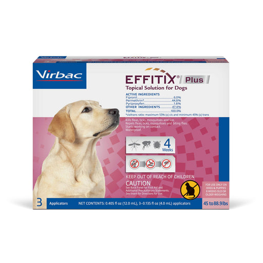 Photo of Virbac-Effitix Plus Topical Solution for Dogs-45 - 88.9 lb-3 count-from Pet Wish Pros