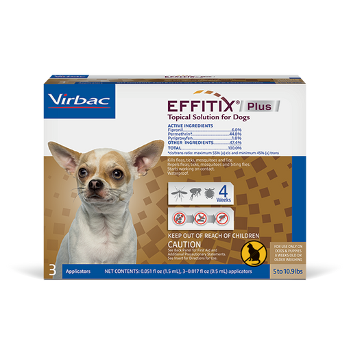 Photo of Virbac-Effitix Plus Topical Solution for Dogs-5 - 11 lb-3 count-from Pet Wish Pros