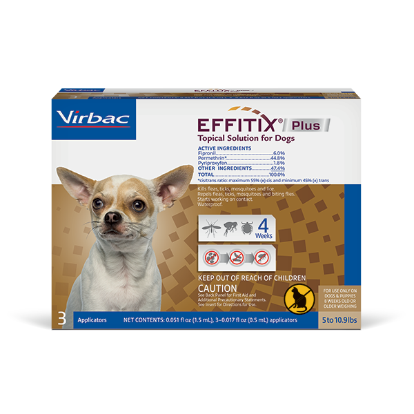 Photo of Virbac-Effitix Plus Topical Solution for Dogs-5 - 11 lb-3 count-from Pet Wish Pros