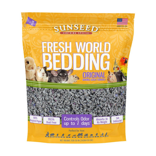 Photo of Vitakraft Sun Seed-Sunseed Fresh World Bedding Original Baking Soda Formula for Small Animal-2130 cu in-Grey-from Pet Wish Pros
