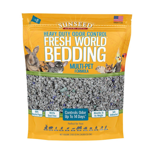 Photo of Vitakraft Sun Seed-Sunseed Fresh World Heavy Duty Odor Control Bedding Multi-Pet Formula for Small Animal-2130 cu in-Grey-from Pet Wish Pros