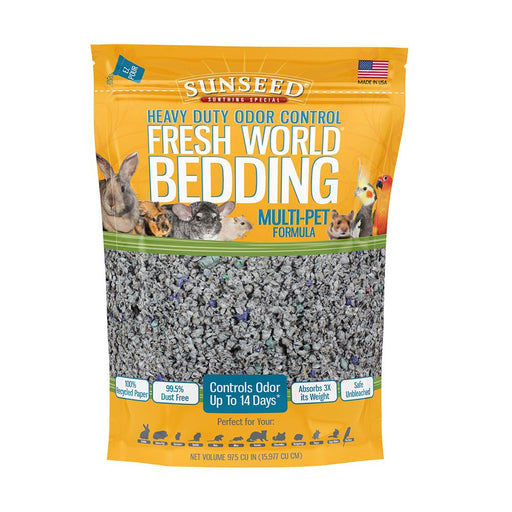 Photo of Vitakraft Sun Seed-Sunseed Fresh World Heavy Duty Odor Control Bedding Multi-Pet Formula for Small Animal-975 cu in-Grey-from Pet Wish Pros