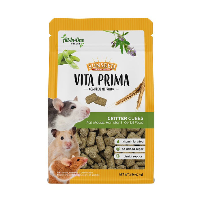 Photo of Vitakraft Sun Seed-Sunseed Vita Prima Sunscription Critter Cubes Formulated Diet Small Animal Food-2 lb-from Pet Wish Pros