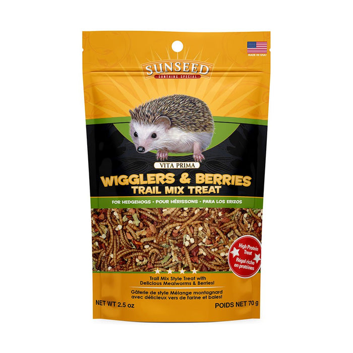 Photo of Vitakraft Sun Seed-Sunseed Vita Prima Wigglers & Berries Trail Mix Hedgehogs Treats-2.5 oz-from Pet Wish Pros