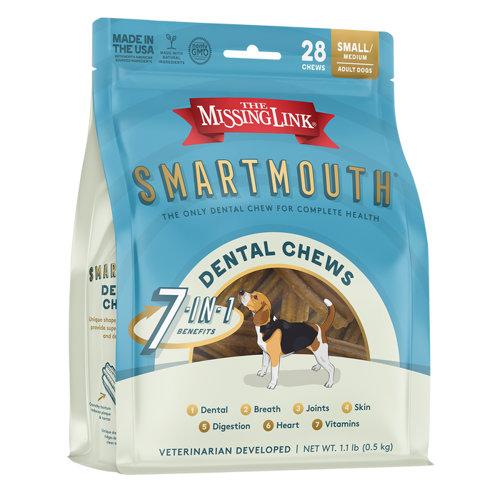 Photo of WF Young-The Missing Link Original Smartmouth Dental Chews for Dogs-Small/Medium-28 count-from Pet Wish Pros