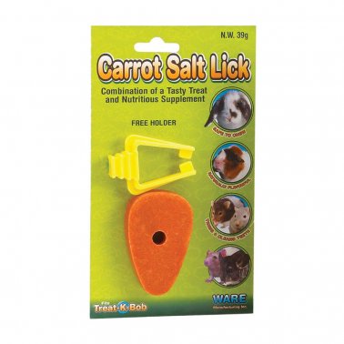 Photo of Ware Pet Products-Ware Carrot Salt Lick Small Animal Treat with Holder-Pack of 1-from Pet Wish Pros