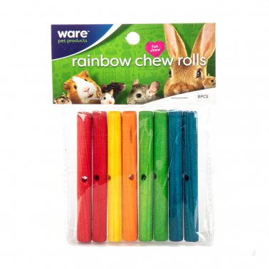 Photo of Ware Pet Products-Ware Rainbow Chew Rolls Small Animal Toy-8 count-from Pet Wish Pros