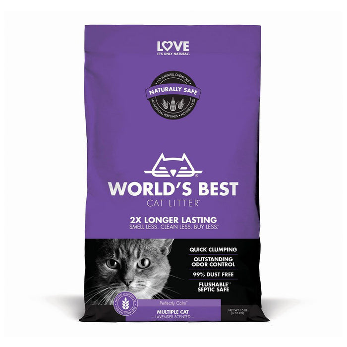 Photo of World's Best Cat Litter-World's Best Cat Litter Multiple Cat Clumping Formula Cat Litter-Lavender-15 lb-from Pet Wish Pros