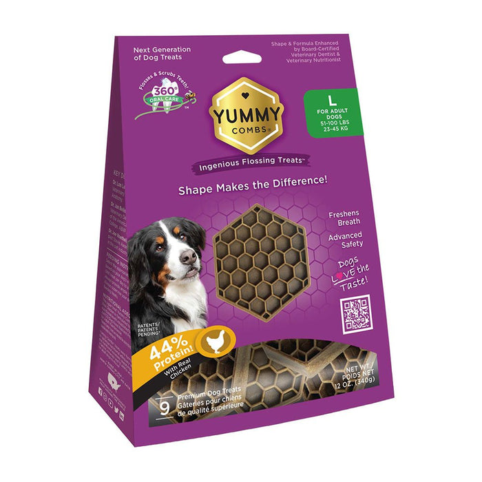 Photo of Yummy Combs-Yummy Combs Dental Treats for Dogs-Large-9 count-from Pet Wish Pros