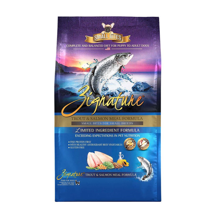 Photo of Zignature-Zignature Small Bites Limited Ingredient Dry Dog Food-Trout & Salmon-4 lb-from Pet Wish Pros