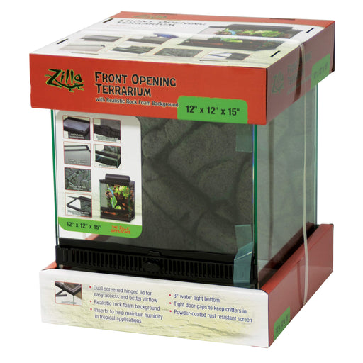 Photo of Zilla-Zilla Front Opening Terrarium-12 in x 12 in x 15 in-from Pet Wish Pros