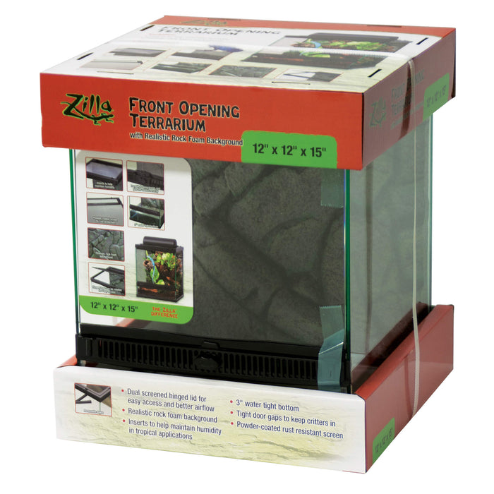 Photo of Zilla-Zilla Front Opening Terrarium-12 in x 12 in x 15 in-from Pet Wish Pros