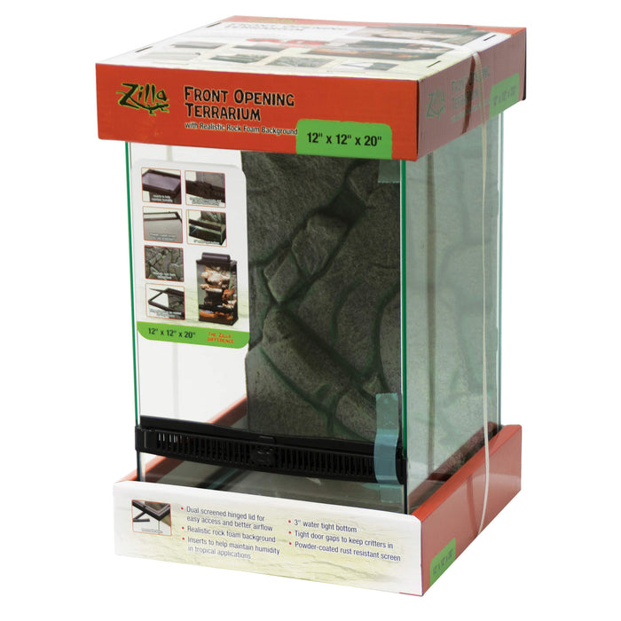 Photo of Zilla-Zilla Front Opening Terrarium-12 x 12 x 20 in-from Pet Wish Pros