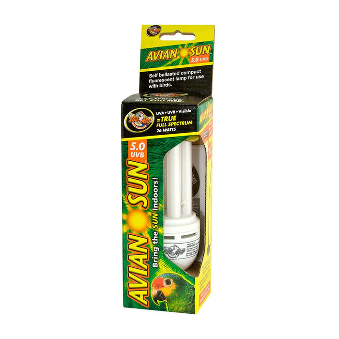 Photo of Zoo Med Laboratories-Zoo Med Laboratories Avian Sun 5.0 UVB Compact Fluorescent For Bird-26 W-from Pet Wish Pros