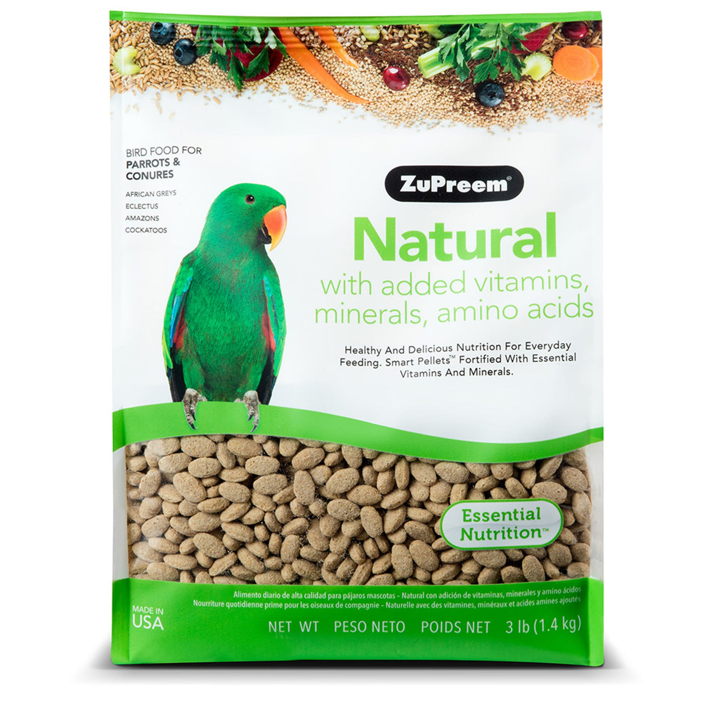Zupreem Avian Maintenance Natural Diet for Parrots and Conures — Pet ...