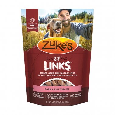 Photo of Zukes-Zuke's Lil’ Links Grain-Free Dog Treats-Pork & Apple-6 oz-from Pet Wish Pros