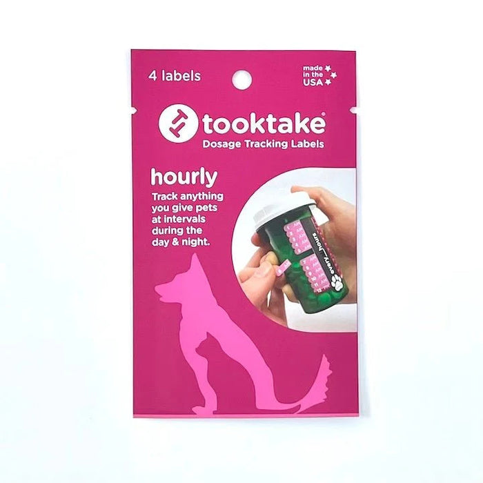 Photo of tooktake-tooktake Dosage Reminder Labels for Pets-Hourly-from Pet Wish Pros